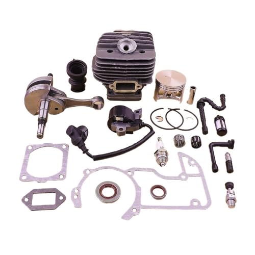 AFcBa 54mm Cylinder Piston Crankshaft Ignition Coil Gasket Oil Filter Line Hose Set Kit Fit for MS660 066 MS 660 Replacement Parts