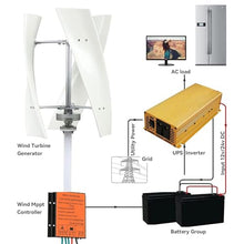 400W 12V 24V Wind Turbine Generator Kit 3 Blades with MPPT Charging Controller Horizontal Wind Power Portable Low Noise Suitable for Patio Outdoor,12V
