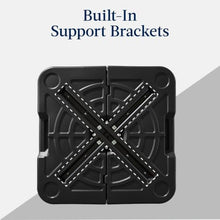 OROTLECT 330Lb Capacity Fillable Heavy-Duty Outdoor Cantilever Umbrella Base W/Easy-Fill Spouts - Black
