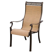 Hanover Monaco 9 Piece Outdoor Dining Set with 60" Square Glass-top Table and 8 Chairs Tan