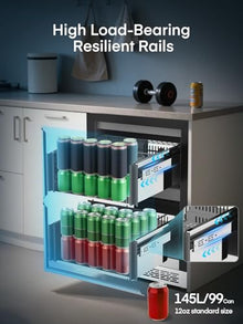 FOHERE 24" Undercounter Drawer Refrigerator, Waterproof Indoor, 5.12cu.ft