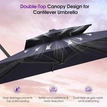OROTLECT 8' Square Cantilever Umbrella with Base and 60-degree Rotation