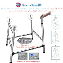 WLCGYD 2 Packs Lifeguard Chair for Above Ground Pool, 71 Inch High Life Guard Chair W/Comfortable Seat for Water Park/Beach/Poolside/Sunroom, Tall Adirondack Chair, Referee Ladder Stool