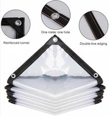 GJZDPMY Customizable Heavy Duty Waterproof Pergola Side Panels - 20x25ft Clear Tarpaulin with Eyelets Outdoor Tarp Curtain for Porch Gazebo and Patio -Weather Protection