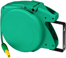 CFDZCP Wall Mounted Automatic Garden Hose Holder， 10/20m Green Shock Resistant Housing ，Outside Water Pipe Rack Winding Tool for Garden, Lawn, Farm(20m)