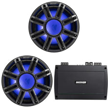 KICKER 12-Inch Premium Marine Subwoofer & 48KXMA8004 Marine Amp Bundle