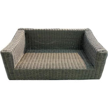 Teva Furniture Tulum Two-Tone Loveseat Beige Silver Cushions
