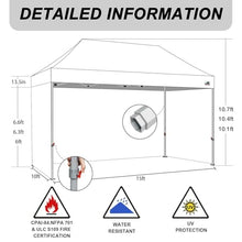 Eurmax USA Superior 10x15ft Pop-up Canopy Tent with 4 Side Walls,Black