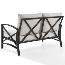 Home Square 2 Piece Metal Patio Loveseat Set Oil Bronze Beige