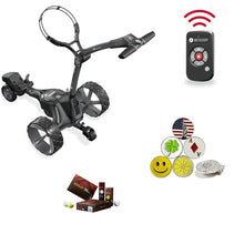 AMBA7 M7 Remote DHC Electric Caddy Cart Bundle with Holders Black