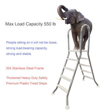 Heavy Duty Above Ground Pool Ladder 52in, 304 Stainless Steel Safety Steps