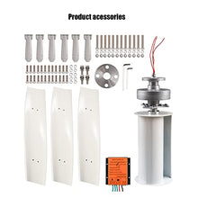 OLONETO 2KW Wind Power Generator Kit Household High -Power Generator 12V24V48V Vertical Axis Rock Plate Generator with MPPT Controller (Color : White, Size : 24v)