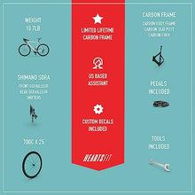 Hearts Bio Carbon Frame Road Bike Model H Special Edition HeartsRed