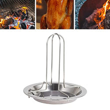 Portable Barbecue Grilling Baking Cooking Pans Non-Stick Chicken Roaster Rack with Bowl BBQ Accessories Tools