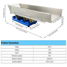 Banfluxion 110V 100W GZV-8 Small Electromagnetic Vibration Feeder Material Shaking Feeding Machine 3000r/min 0.06" Double Amplitude