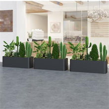 YUHUAWF Garden Bench Planter Box Partition Flower Pot Planting Trough Planter Box with Bench