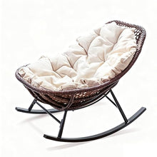 Apk i bc Single Rattan Chair, Eco-Friendly Outdoor Chair,Ergonomically Designed, Suitable for Balconies. Includes 1 seat Cushion.(Dark,106 * 64 * 94)