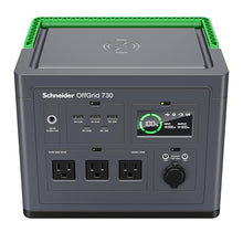 Schneider OffGrid 738Wh Portable Power Station, PPS730 Portable Solar Generator with Wireless Charging Pad, for Camping or Home