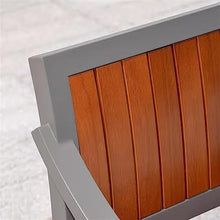Outdoor Park Patio Seat, 3-Seater Garden Bench with Armrest, Hardwood Seats and Backrest, for Patio, Porch, Pool, Balcony, Yard Furniture for Outdoor Use (150 x 58 x 8 cm)