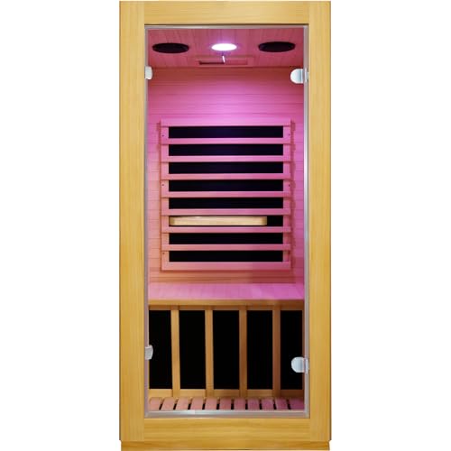 OUTEXER Infrared Sauna Room Indoor Saunas Home Obeche Wood 900W