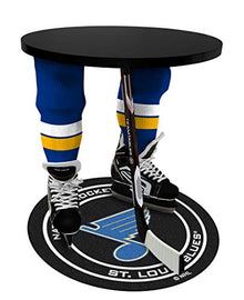 Team Tables St. Louis Hockey Table Black Table Top with St. Louis Puck Mat