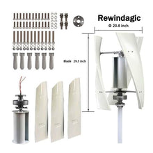HUIZHITENGDA 12000W Wind Power Generator Vertical Wind Turbine, 12V-220V 3 Blades with MPPT Controller for Boats Terraces Cabins Or Mobile Houses Charging (48V),12v