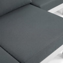 Outdoor Escape Gray Fabric Outdoor Patio Modular Sectional, Weather-Resistant Upholstery, Durable Frame, Contemporary Style for Lounge and Entertaining