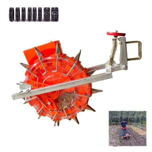 Labasuan Tractor Seed Planter, 3-Point Hitch Mounted Grain Drill with 8 Seed Plates, Adjustable Row Spacing& Depth Control, for Soybean, Corn, Peanut, Cotton, Wheat, Sorghum