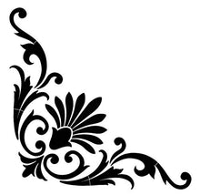 Custom Mosaics, Inc. Baroque Corner Scroll Porcelain Pool Mosaic 60"x45" Black