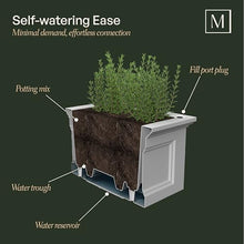 Mayne Fairfield 48in Self-Watering Rectangular Elevated Garden Bed, White