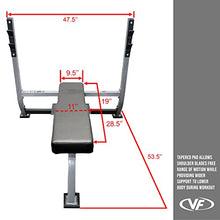 Valor Fitness Olympic Bench with Spotter Metallic Grey and Black