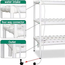 Indoor Hydroponics System Indoor Garden 108 Plant Sites Food-Grade PVC-U Pipes Hydroponic Planting Equipment, with Water Pump, Gift for Gardening Lover wyqdp240305