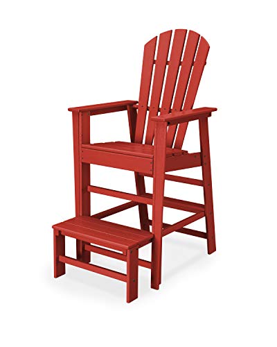 POLYWOOD® South Beach Lifeguard Chair in Sunset Red