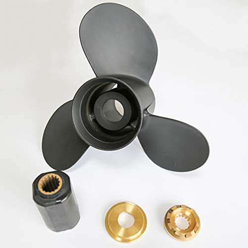 FLISH Aluminum 3-Blade Propeller for Mercury Outboard 90CT-400HP Black
