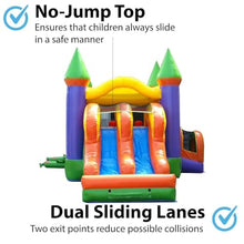 TentandTable Inflatable Bounce House with Slide Orange Rainbow