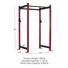 Titan Attachments T-3 Series Red Short Power Rack 36in Depth 1,100 LB Capacity