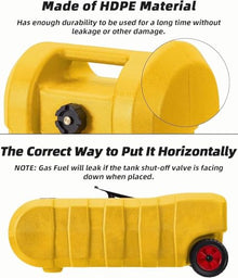 JustSmart 15 Gallon Portable Fuel Caddy with Wheels - Yellow