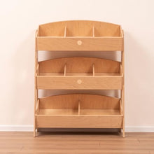 Wood And Hearts Montessori 3-Tier Shelf Natural Wood