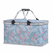 FMOPQ Folding Picnic Pouch Basket Camping Cooler Bag Insulated Bag Outdoor BBQ Travel Camping Fishing Storage Box Organizer Container (Color : B) (F)