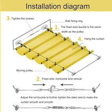 ZHFENGZHOU Wave Sun Shade Awning Replacement Shade Cover Outdoor Retractable Pergola Canopy for Patio Garden Deck Gazebo Porch with Slide On Wire Cable Hardware(Size:1.4x7m,Color:Gray)