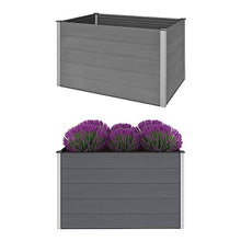 Garden Raised Bed WPC 59.1"x39.4"x35.8" Gray Self-Watering Flower Pot - White, Black, and Other