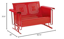 Crosley Furniture Bates Loveseat Glider - Red