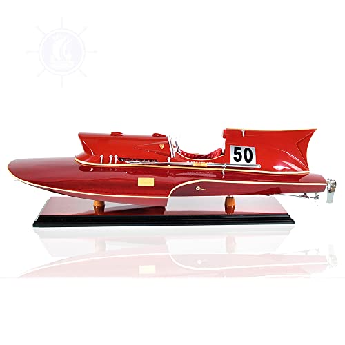 Old Modern Handicrafts Ferrari Hydroplane Wooden Model Medium Red