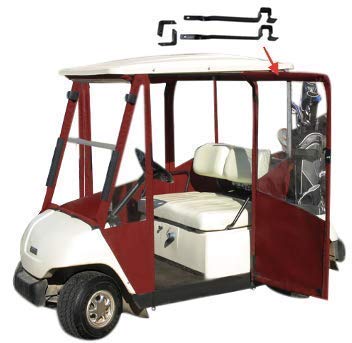 DOORWORKS GOLF CART ENCLOSURES Yamaha Drive & Drive 2 G29 Golf Cart Cover Jet Black Sunbrella