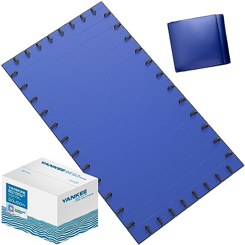 30x50 ft Rectangular Inground Pool Cover | Extra Thick & Durable | Sapphire Series of Premium Cold- and UV-Resistant Cover | In-Ground Pool Protection | by Yankee