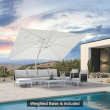OROTLECT 10' x 13' Rectangular Economical Large Cantilever White Umbrella with White Base