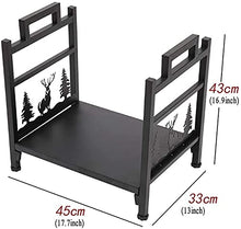 DJVHSRI Firewood Rack Firewood Rack Outdoor, Garden Log Rack Holder, Indoor Metal Fireplace Wood Stacker, Heavy Duty Wrought Iron Wood Storage Rack, Easy Install,