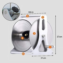 Hose Reels,Stainless Steel,Wall Mounted Garden Hose Storage Rack,Retracting,Easy to Carry,for Garden Irrigation, 30m