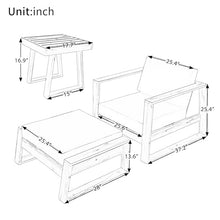Finca ancha Patio Furniture Set with Small Outdoor Table, Versatile Patio Bar Set w/Sillas para Balcon, Durable Acacia Wood Frame, Sillas para Patio Exterior for Garden or Poolside (Natural+Grey)