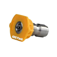 400 Pack of Erie Tools 6.0 Stainless Steel Orifice 15 Degree 1/4in. Quick Connect 4000 PSI High Pressure Washer Spray Nozzle Tips